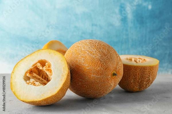 Fototapeta Ripe melons on table