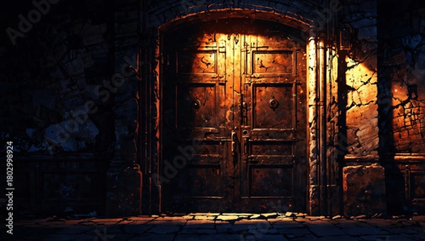Fototapeta 古い城門　AI生成素材