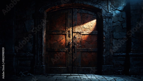 Fototapeta 古い城門　AI生成素材