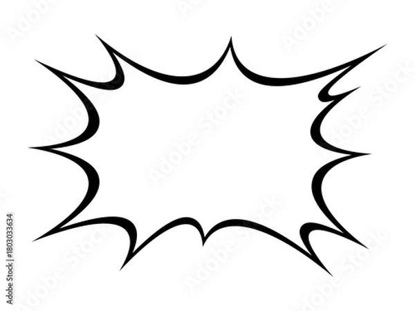 Obraz アメコミ風爆発吹き出しフレーム