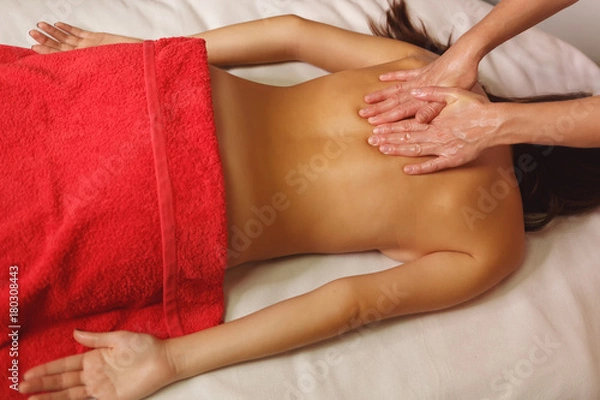 Obraz Spa treatment. Back massage