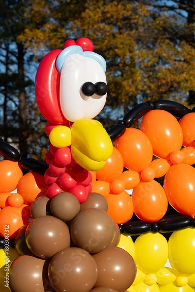 Obraz Colorful festive Thanksgiving turkey made out of balloons