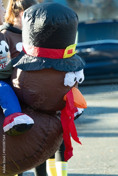 Obraz Colorful festive Thanksgiving turkey made out of balloons