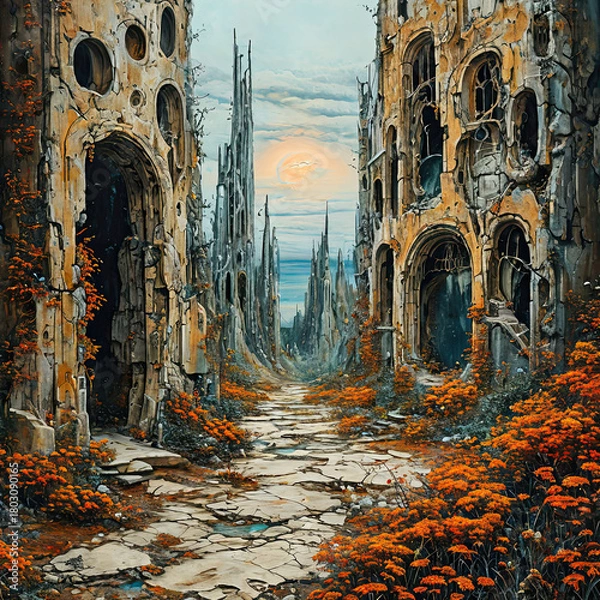 Obraz Surreal landscape. The fantastic reality of dreams. Another world.