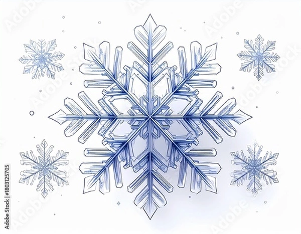 Obraz 雪　結晶　冬