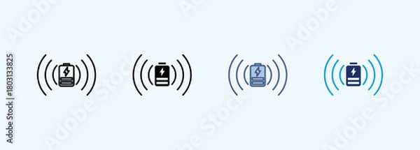 Fototapeta wireless charging Multiple Style Icon Collection