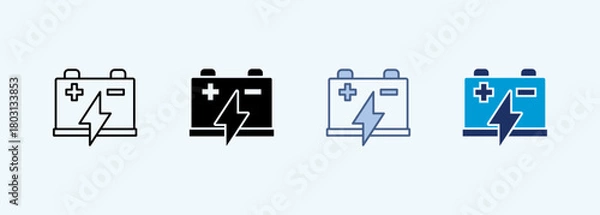 Fototapeta battery pack Multiple Style Icon Collection