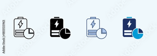 Fototapeta charging rate Multiple Style Icon Collection