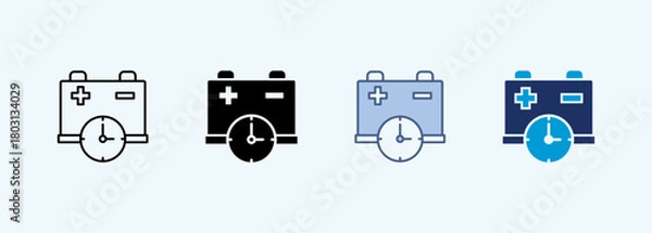 Fototapeta battery life Multiple Style Icon Collection