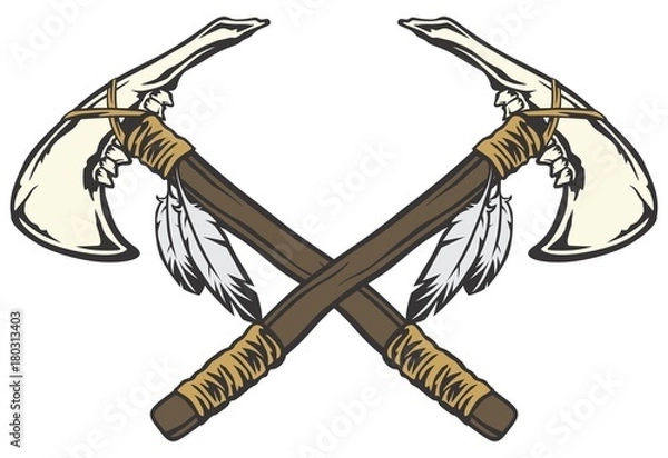 Obraz design tomahawk american indian
