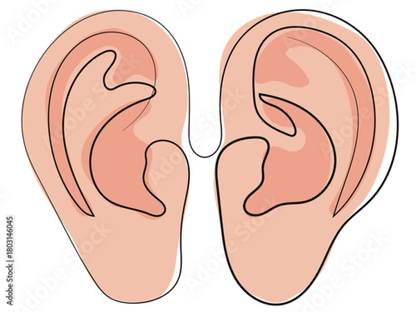 Obraz Ears in a continuous line pattern