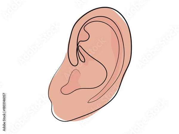 Obraz Ears in a continuous line pattern