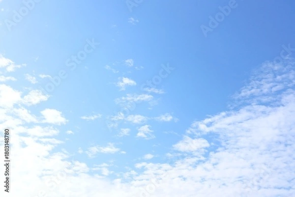Obraz 青空と雲の秋の背景素材