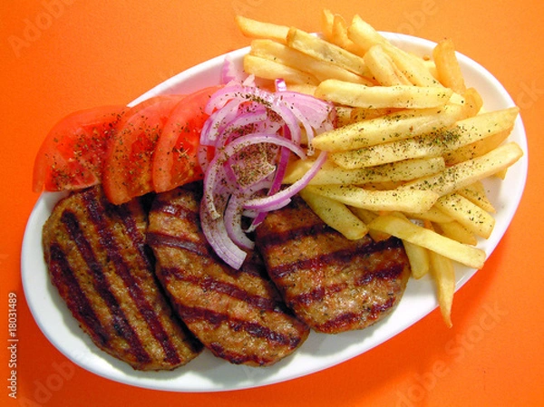Obraz burgers in plate