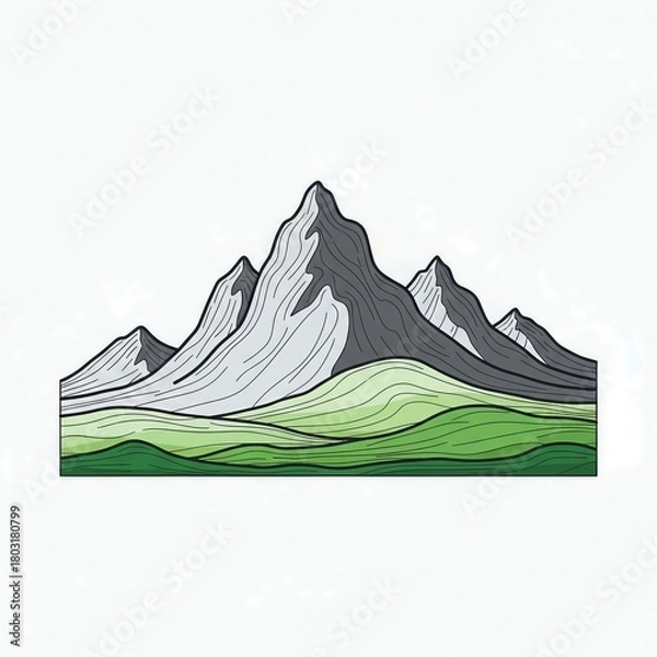 Obraz mountain landscape vector illustration