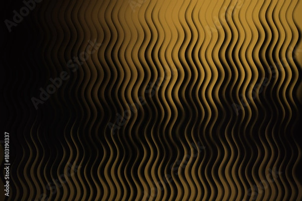 Obraz Abstract golden waves and dark gradients create a dramatic visual texture