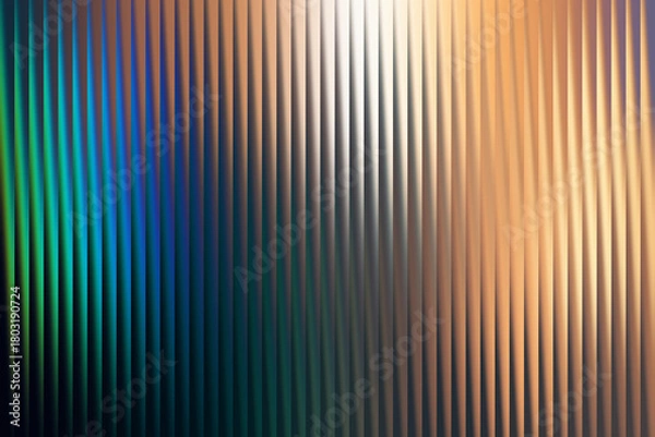 Obraz Vibrant vertical stripes of color blend from green to orange hues