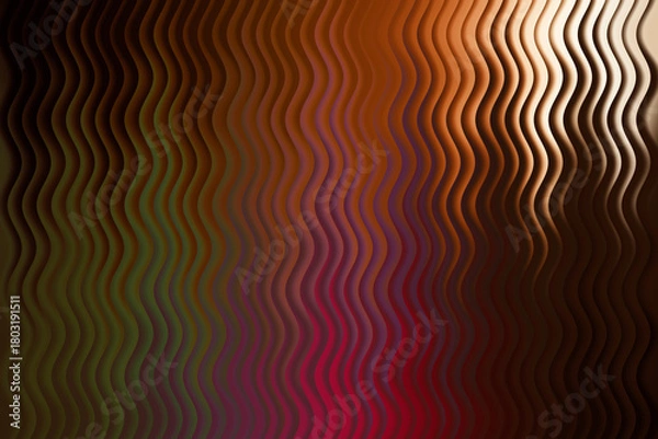 Obraz Abstract background with flowing vertical waves in shades of red and gold