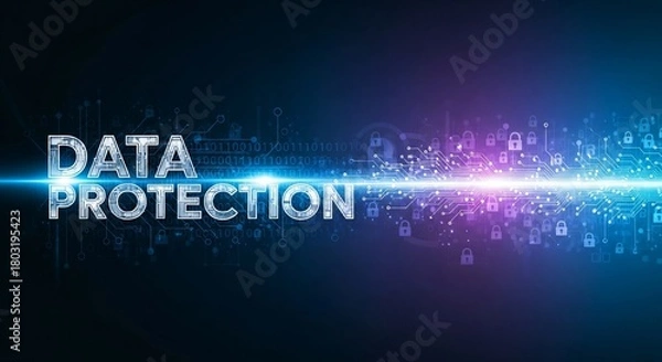 Fototapeta Indian Data Protection Act Cybersecurity Awareness Network Safety Digital Privacy Compliance Solutions