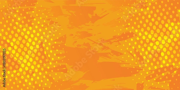 Fototapeta Abstract Orange and Yellow Comic Book Style Background with Dots.