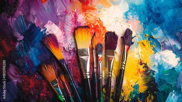 Obraz brushes and paints