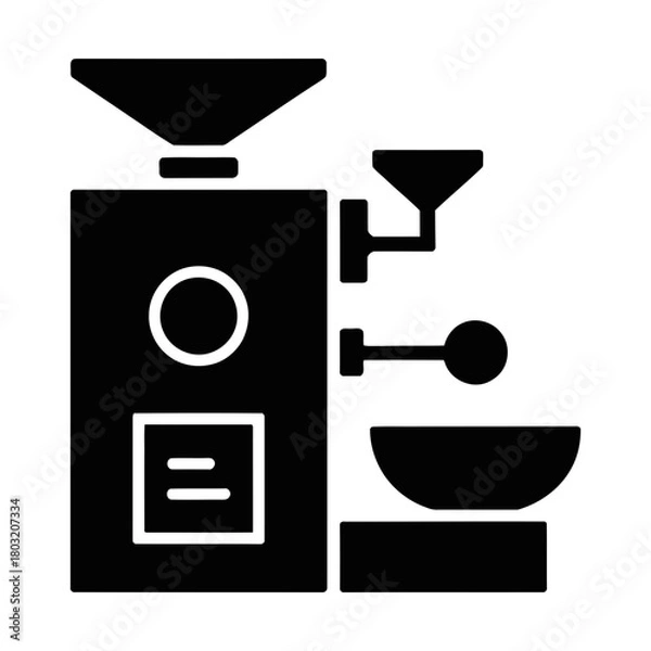 Obraz coffee roaster machine glyph icon