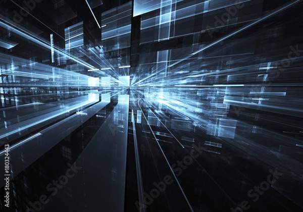 Fototapeta Fractal art - computer image, technological background