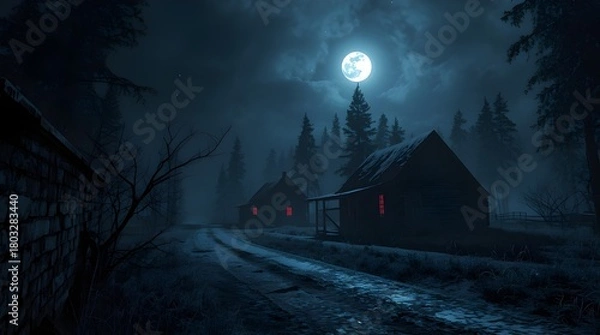 Obraz spooky halloween night