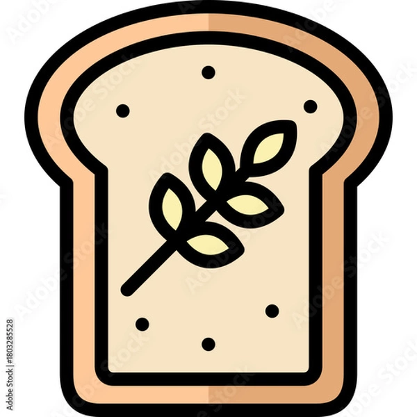 Obraz wheat icon illustration design with filled outline