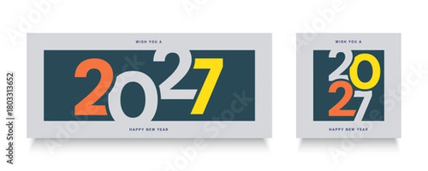 Fototapeta Happy new year 2027 design.