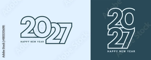 Obraz Happy new year 2027 logo design.