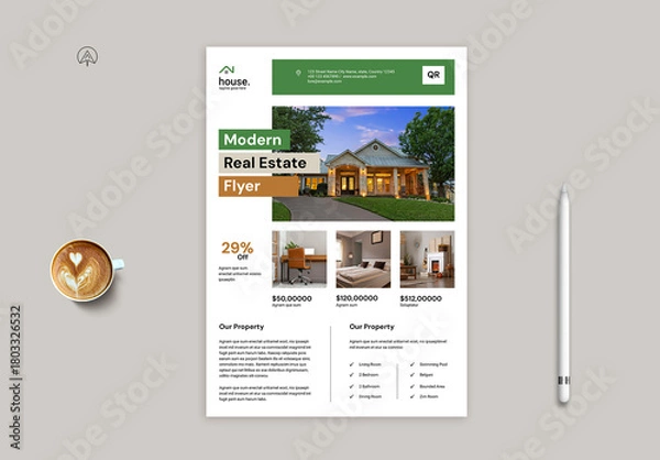 Obraz Real Estate Flyer Template
