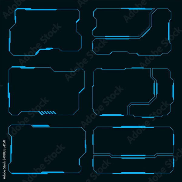 Fototapeta  HUD frame technology futuristic interface ui element.