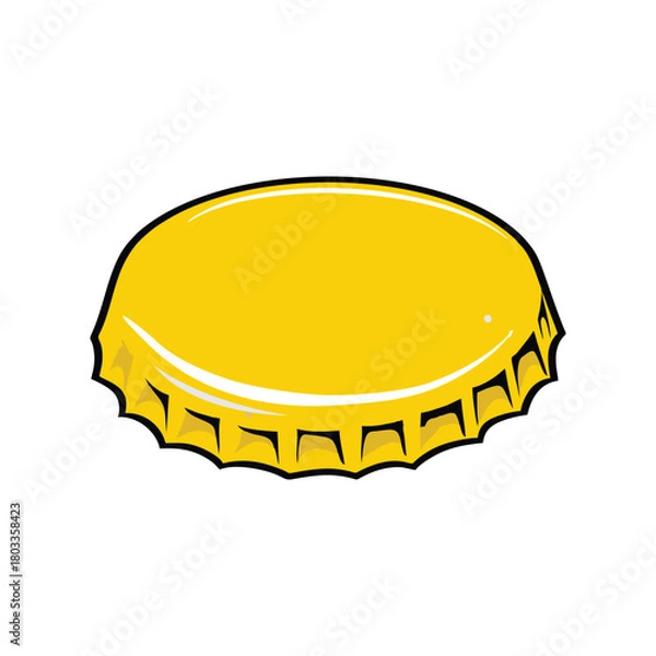 Fototapeta vector bottle cap isolated on white
