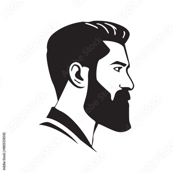 Fototapeta vector silhouette of a man in a hat