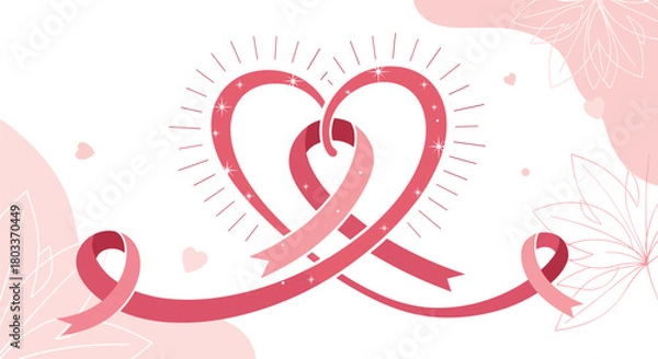 Obraz Symbol of hope and unity in the fight against breast cancer awareness.