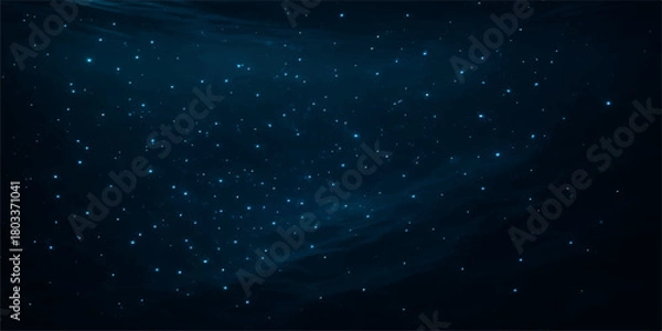 Obraz Blue starry space background with clouds