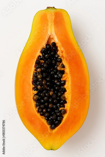 Obraz papaya fruit isolated on black