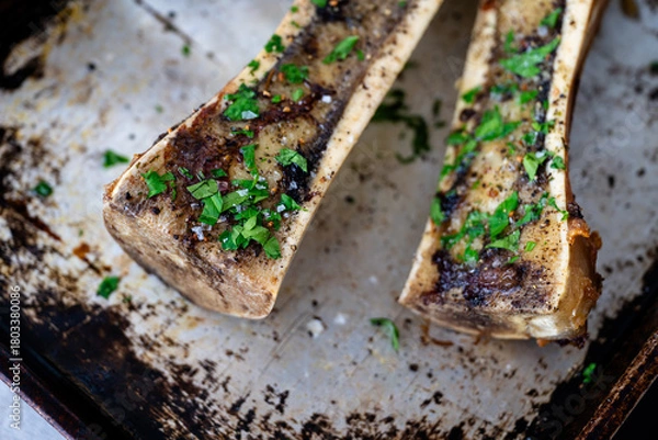 Obraz Close up of Beef Bone Marrow Roasted