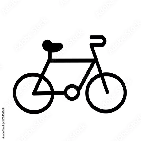 Obraz Bicycle icon. Bike vector icon.  Vector graphic, not Artificial Intelligence, logo illustration. Replaceable vector design.