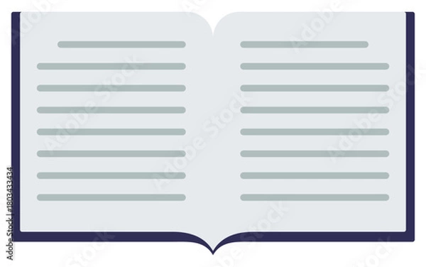 Fototapeta Open book icon vector isolated on white background.