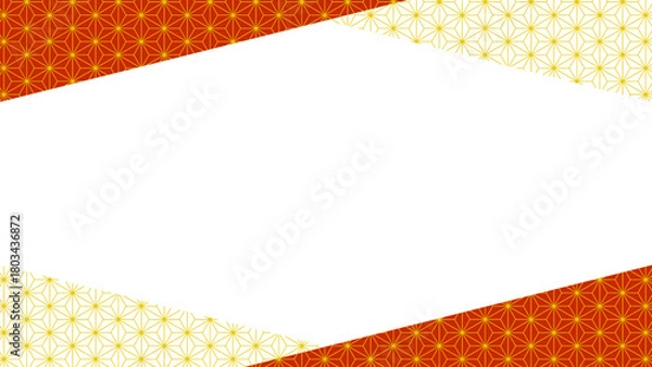 Obraz 和風フレーム 背景素材 2026年 年賀状 広告 正月 新年