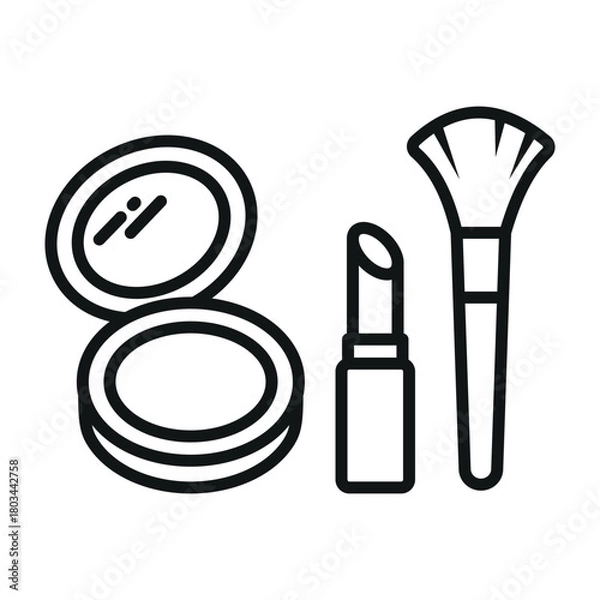 Obraz makeup icon in trendy flat design