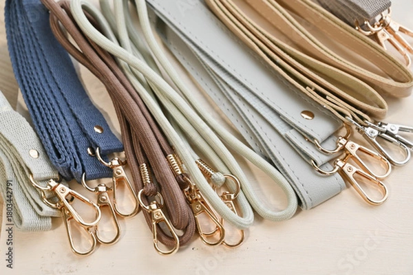 Fototapeta 色々なショルダーバッグの紐