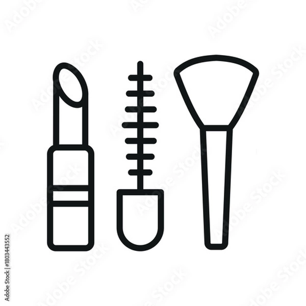 Obraz makeup icon in trendy flat design