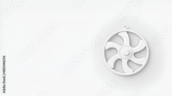 Obraz Blank white spinner ready for your print design mock up template. 3d render illustration.
