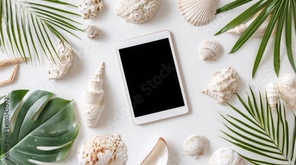 Obraz Ebook reader coffee breakfast morning lifestyle concept