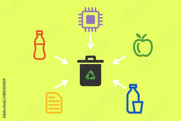 Fototapeta Recycling and Waste Management Concept