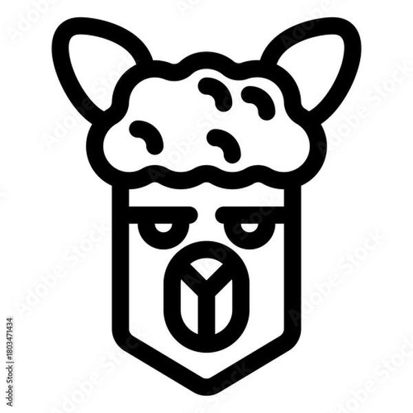 Obraz Alpaca icon