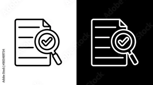 Fototapeta Audit With Icon Set Design